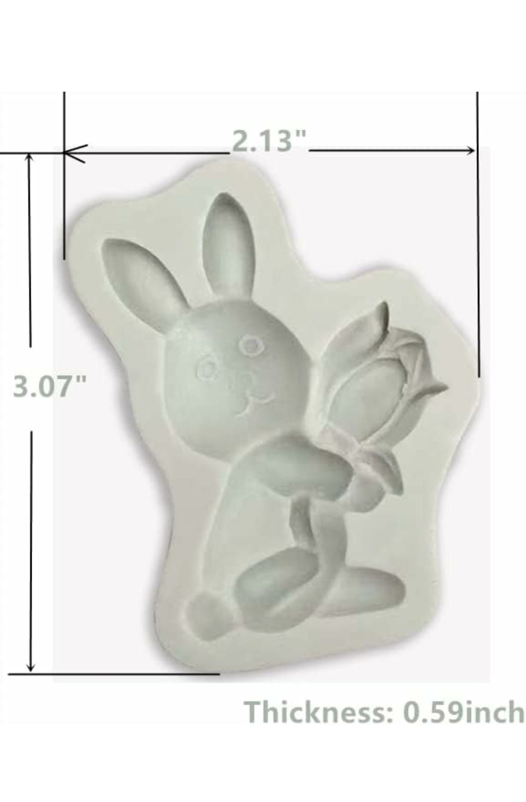 Rabbit silicon fondant mould