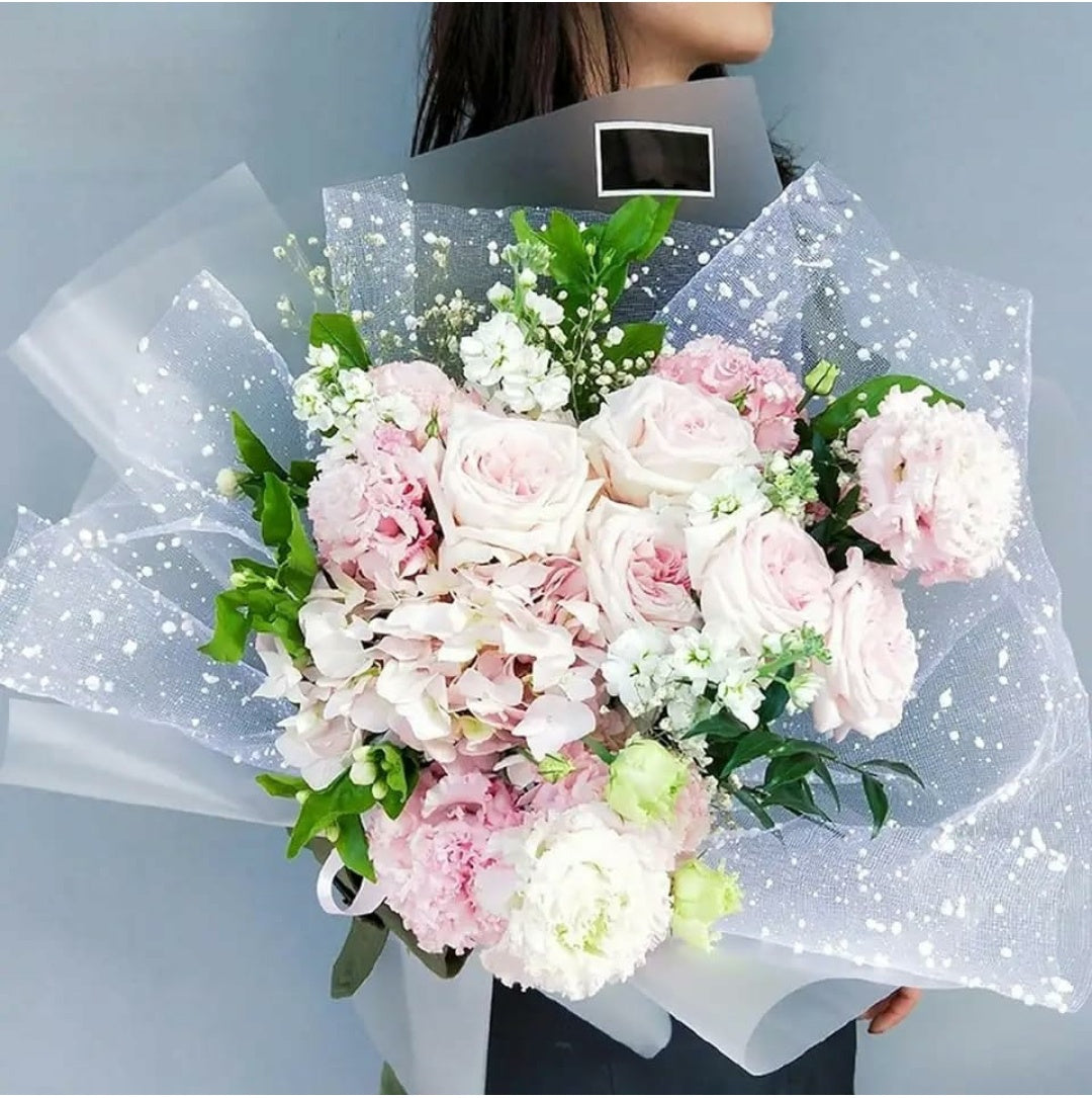 Flower packaging White Net approx 5 Metre, width- 21 inch