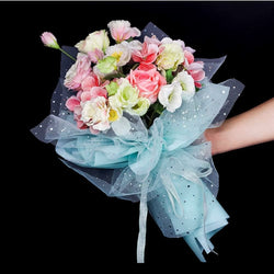 Hamper packaging Sky Blue Net approx 5 Metre, width- 21 inch