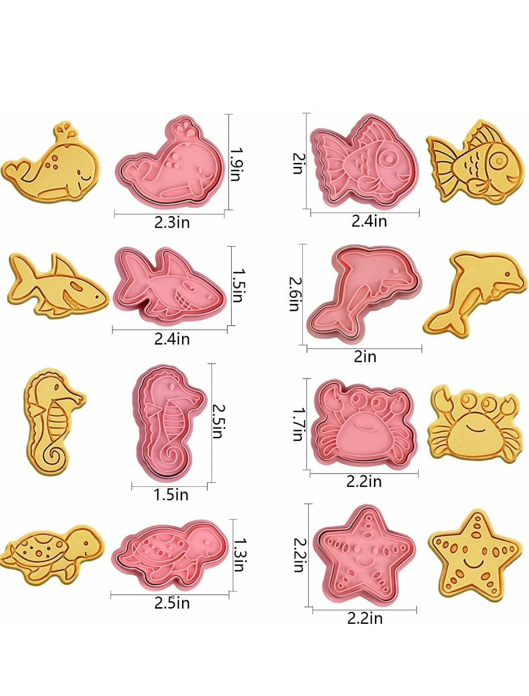 8 pcs Ocean Cookie Cutter