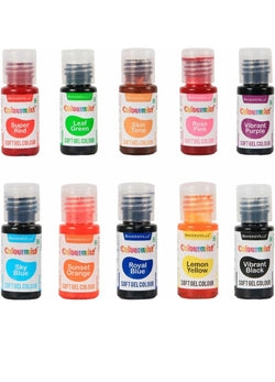 Bakersville soft gel Colours 20 gram pack of 10