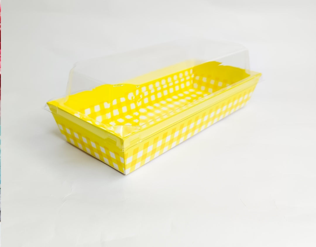 Yellow Loaf mould With Lid bake and serve Size-7x3.8x1.5inch Pack of 10
