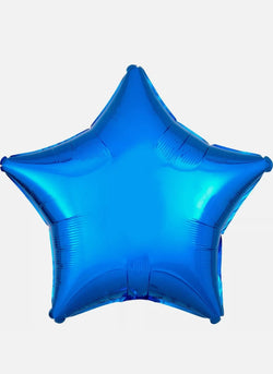 Blue Happy Birthday Party Decoration Set with (2 Curtain, 1 Happy Birthday Banner, 10 blue and 10 white balloon, 1 Star foil balloon)