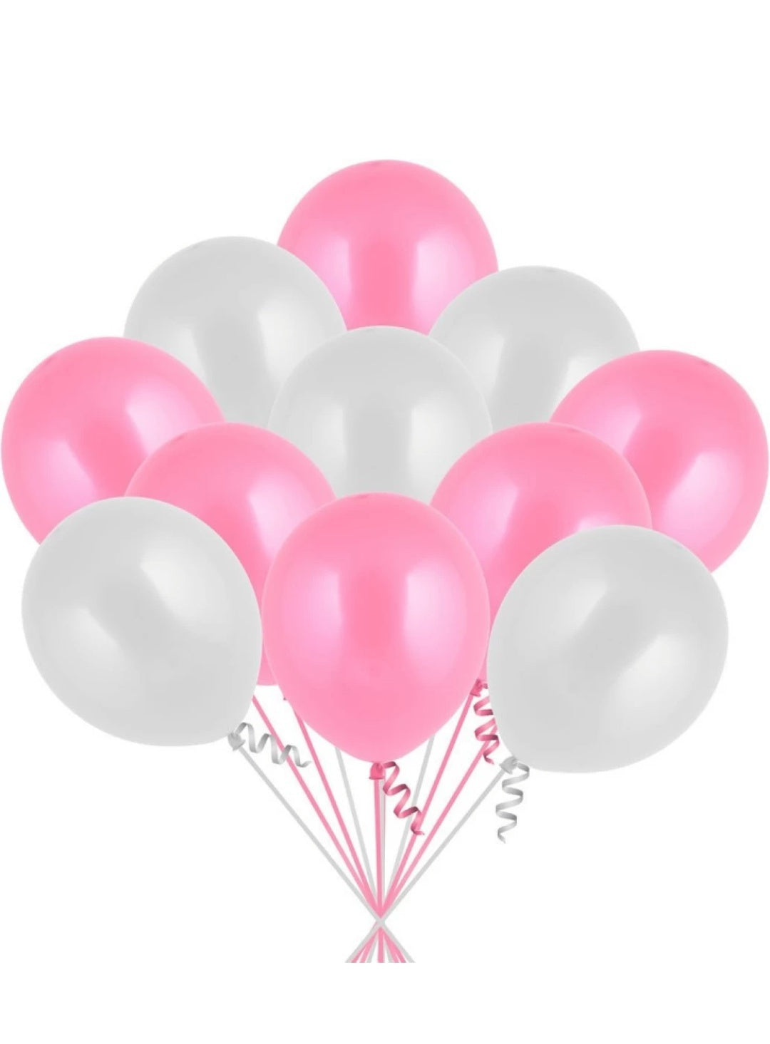 Pink Happy Birthday Party Decoration Set with (1 Curtain, 1 Happy Birthday Banner, 5 pink and 5 white baloon, 1 star foil balloon)