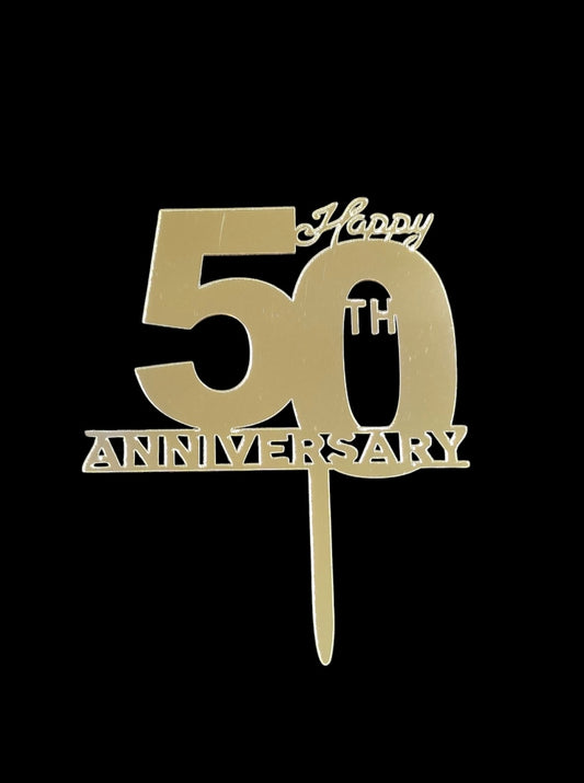 Happy 50th Anniversary Acrylic Topper RT00142