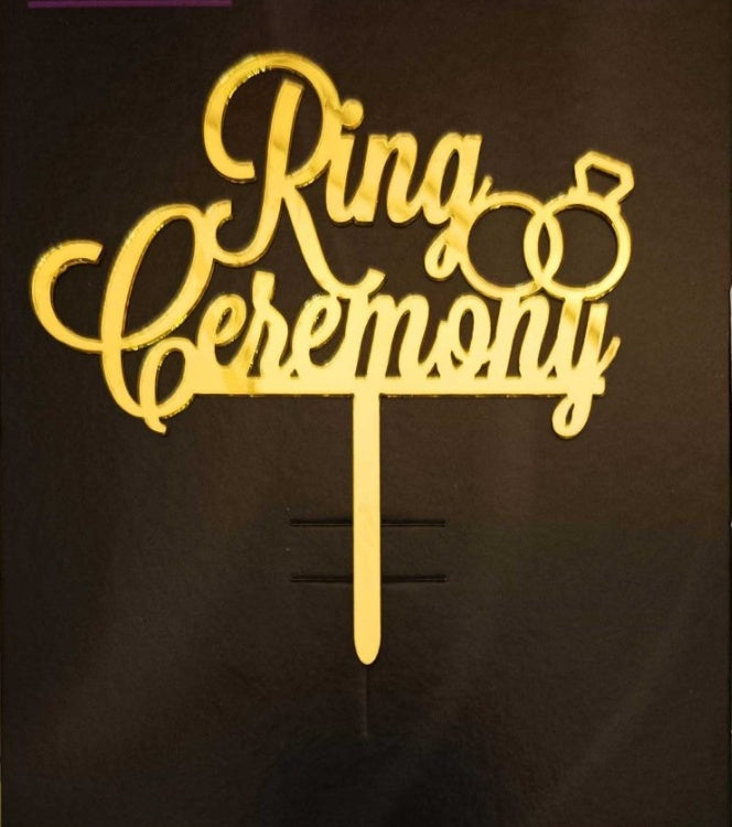 Acrylic  Ring Ceremony Topper