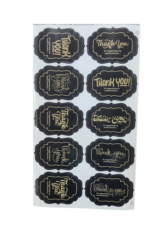 Thank You Sticker  (10 sticker in 1 sheet)