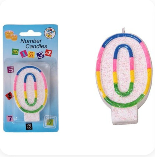 0 Number Candle 2.5 inch