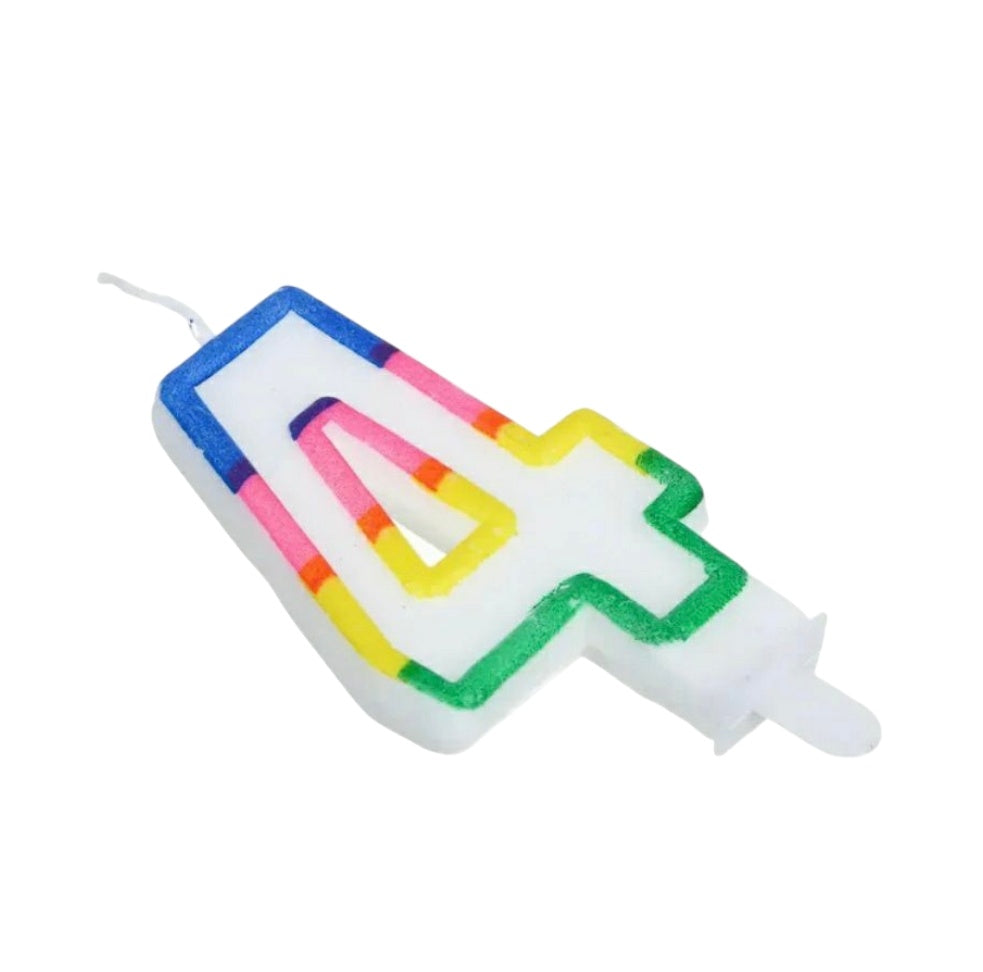 4 Number Candle 2.5 inch
