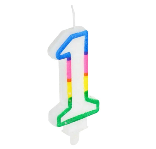 1 Number Candle 2.5 inch
