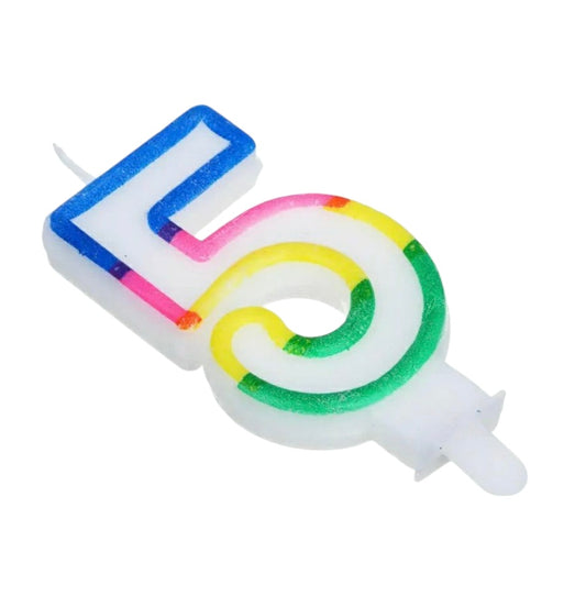 5 Number Candle 2.5 inch