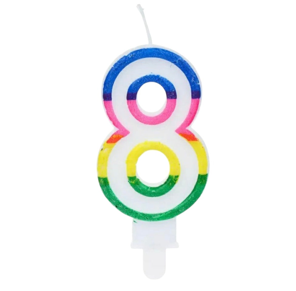8 Number Candle 2.5 inch
