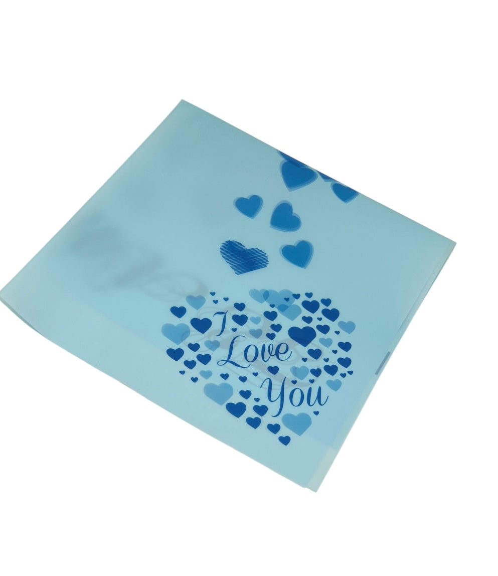 Flower Wrapping Paper Blue Pack Of 5 Size - 22x21.5 inch