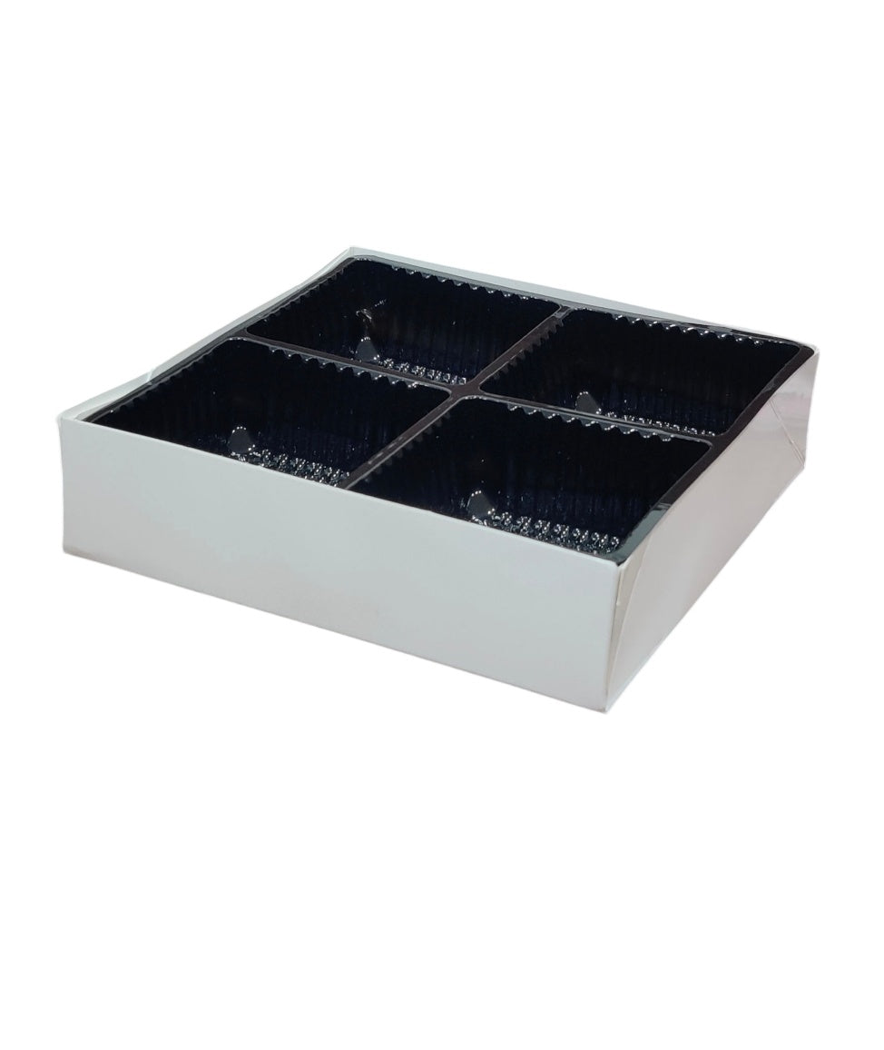 4 Pc Brownie Box With Cavity Pack of 10 (Cavity Size 2.5x5.5x1.5 inch)