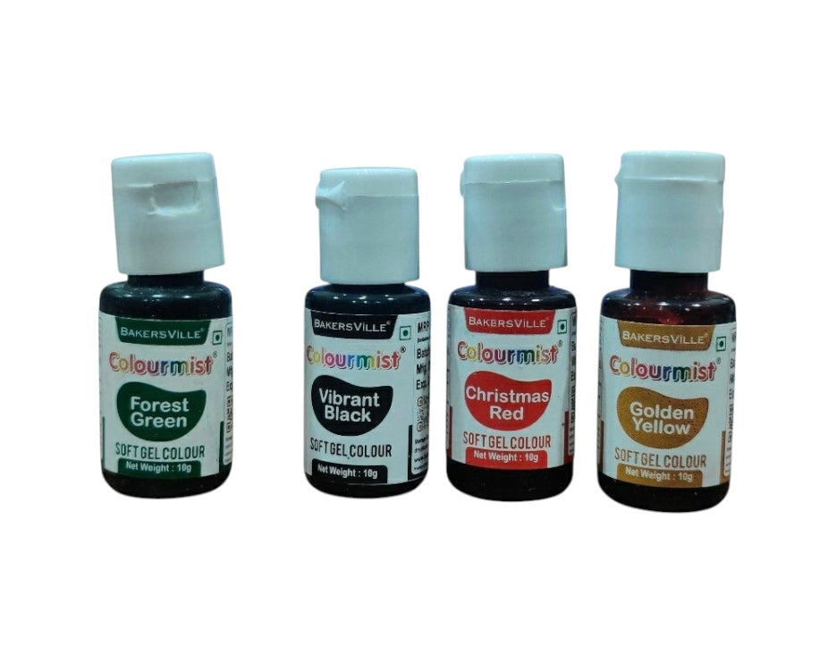 Bakersville Colourmist soft gel colour 10 gm Pack Of 4 (BV-3083)