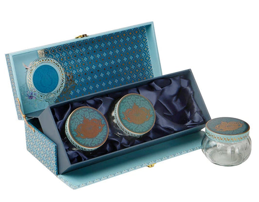Flower Hamper Box With 3 Printed Jars Size (14x5.5x4) Inch