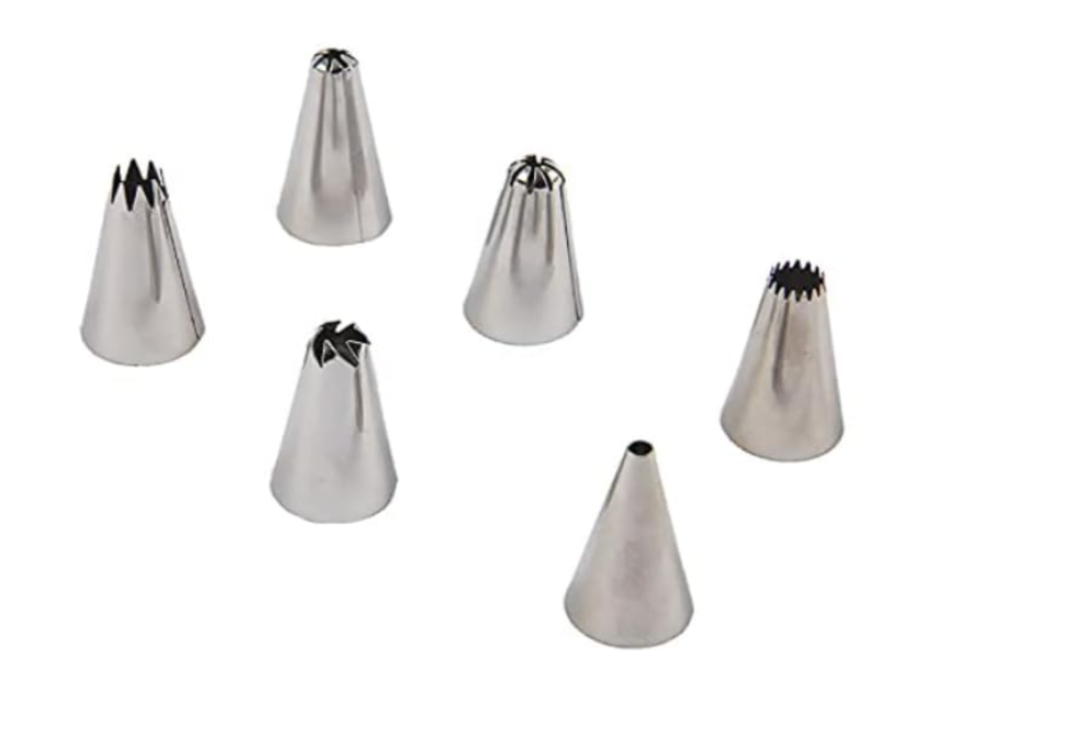 Cake decorating nozzle set of 6