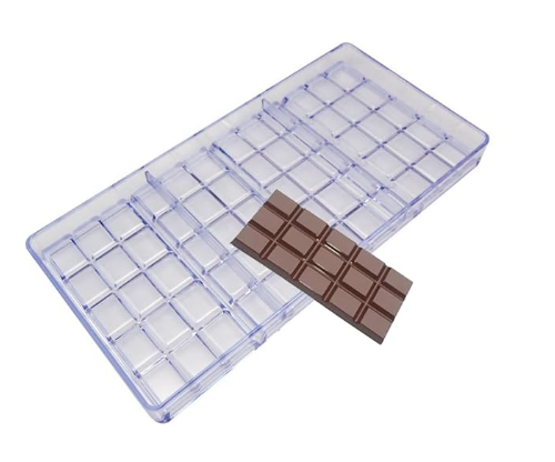 Chocolate Mould Polycarbonate 1 Bar Size - 5x3 inch