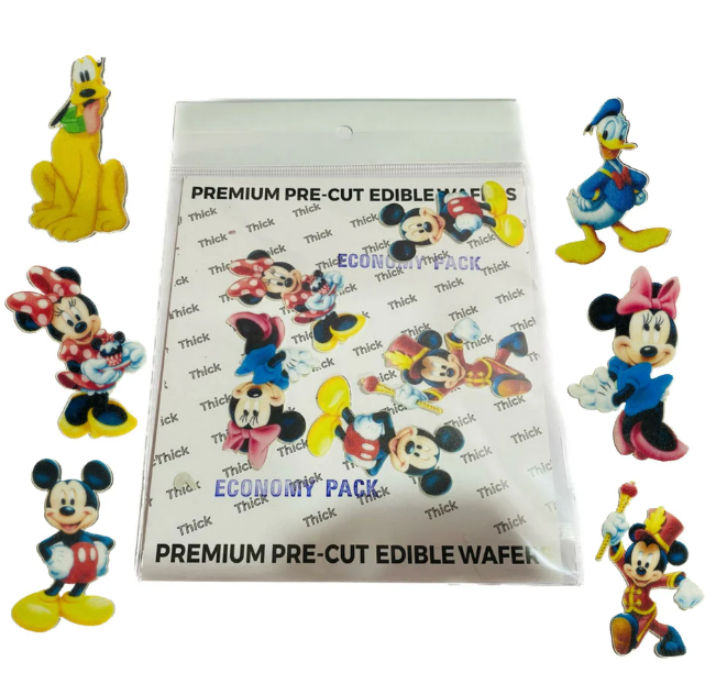 PanKraft Pre-Cut Wafer Paper Mickey Mouse family pack of -11 (WPC-042)