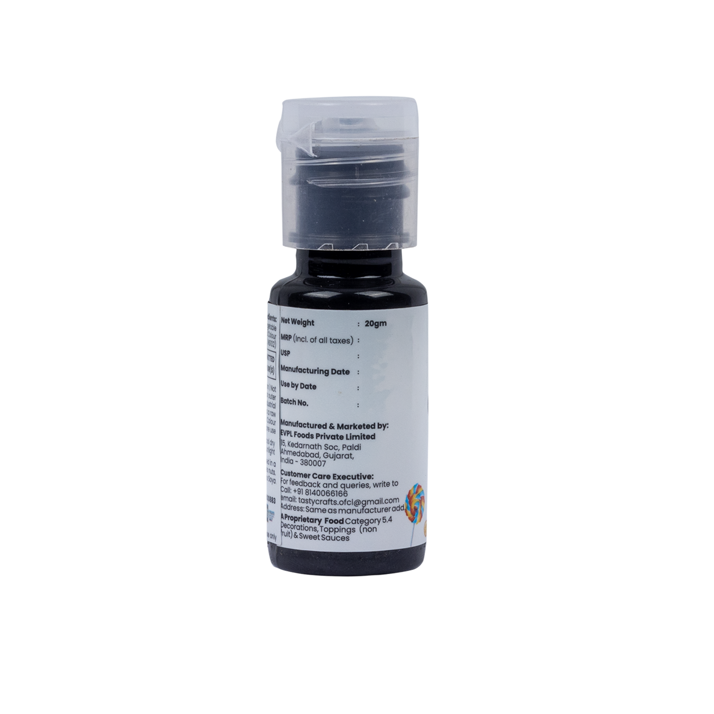 Tastycraft Candy Color Black 20 Gram expiry - march 2026