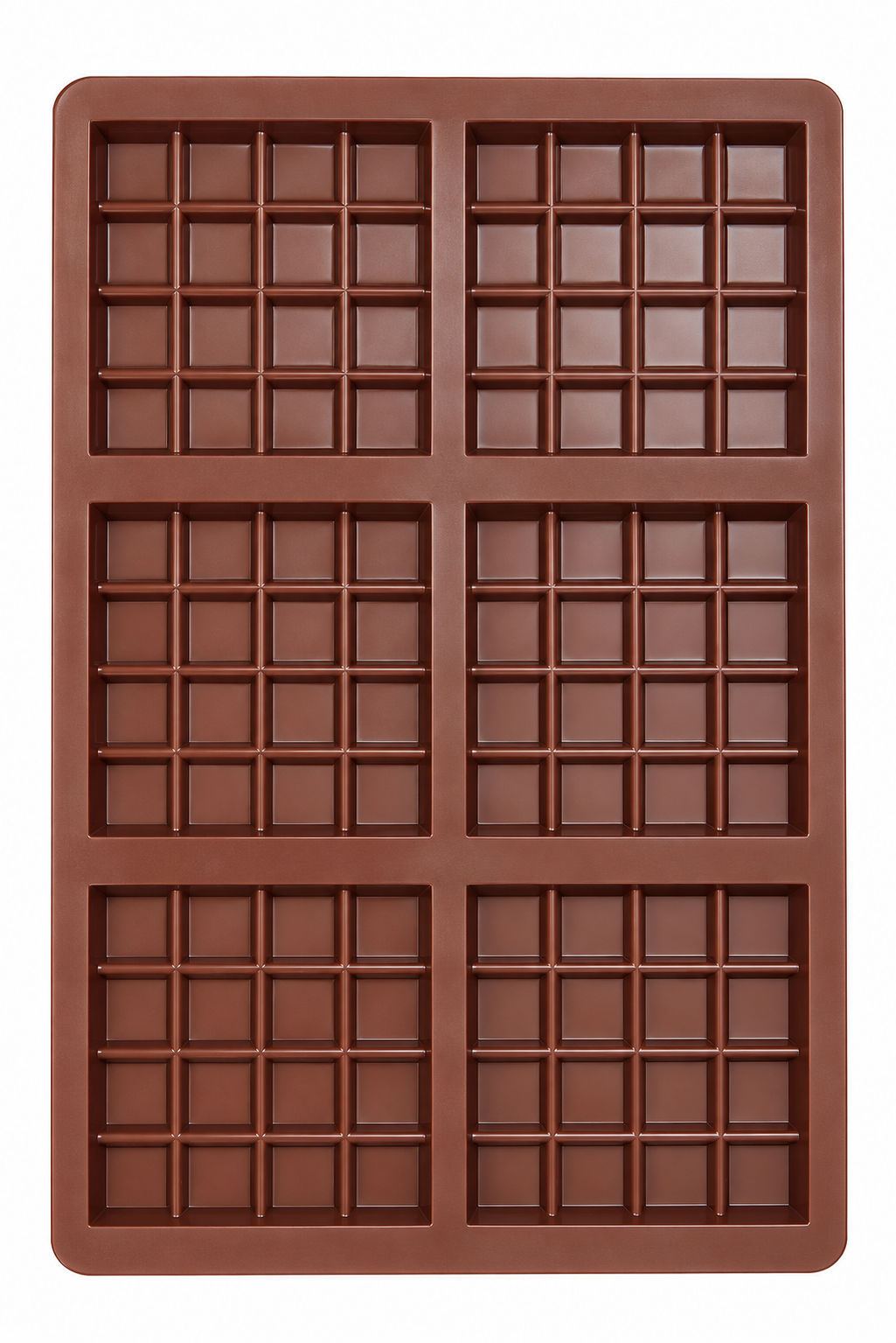 6 Cavity break-apart chocolate slab tray ,candy slabs  Chocolate Bar Silicone Mold