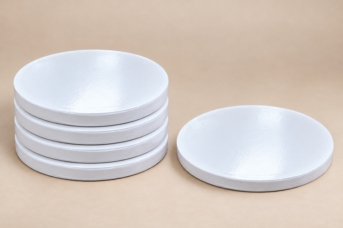 8 inch Round White Drum base board
