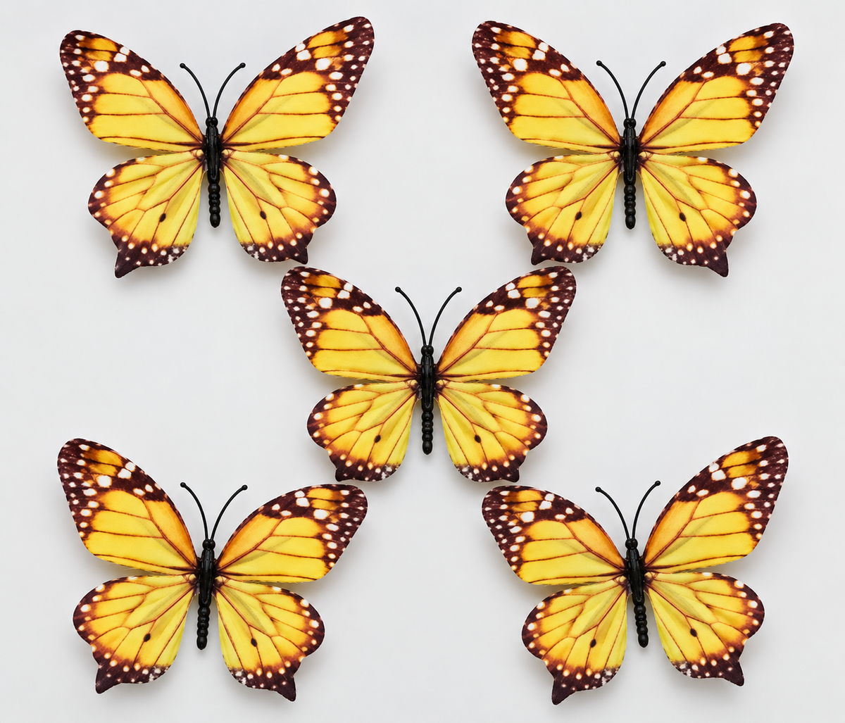 Yellow Butterfly Set of 5