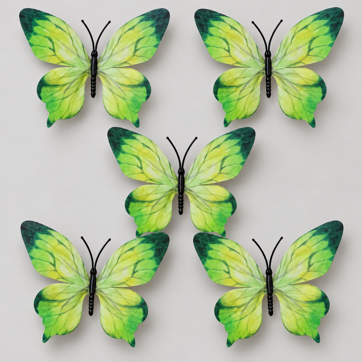 Green Butterfly Set Of 5