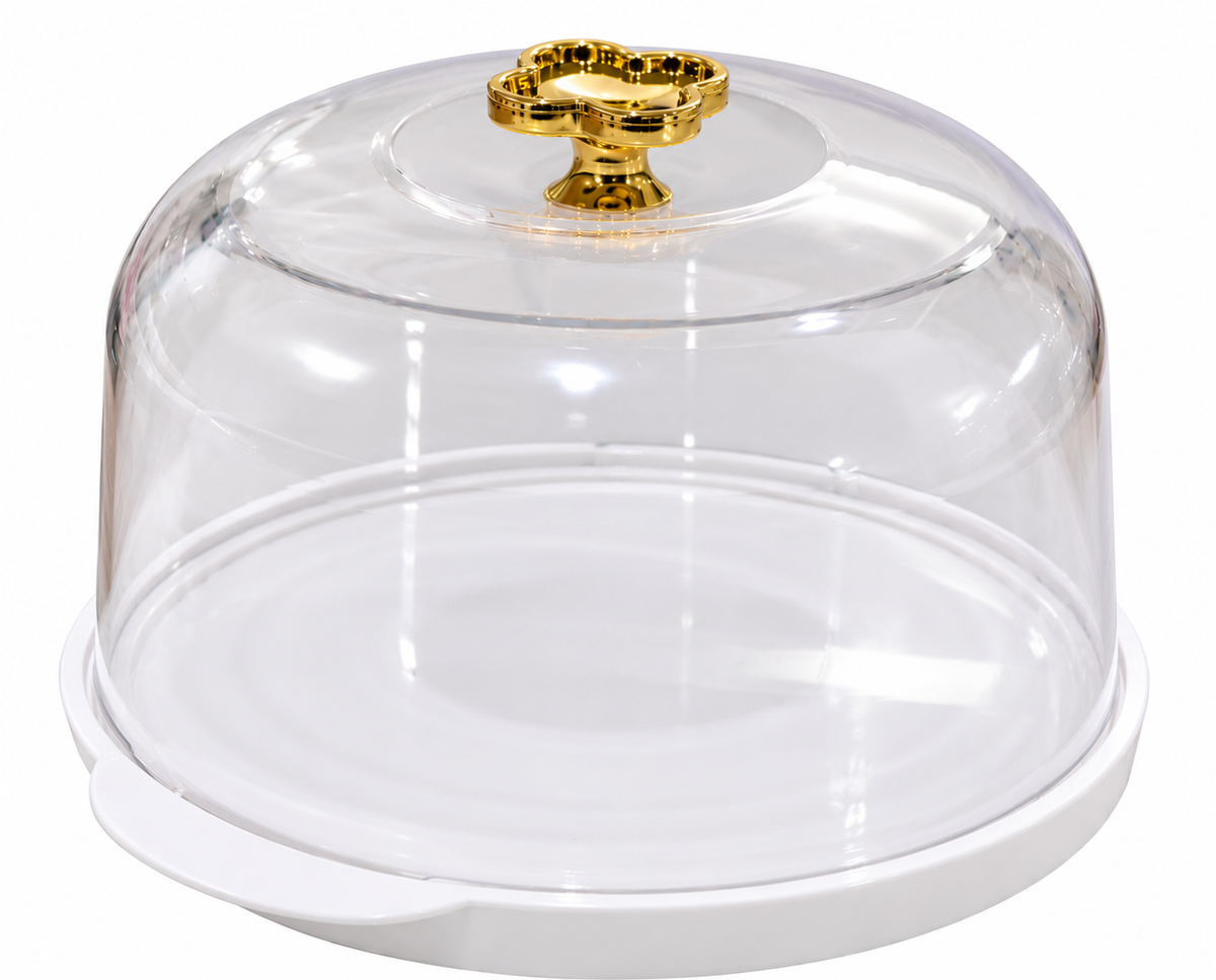 Round display cake tray with lid (size - 5x3 inch)