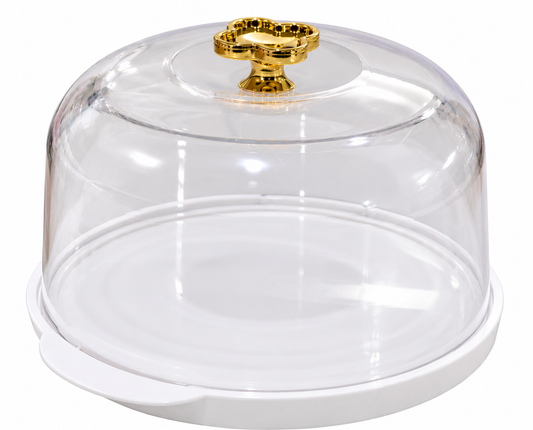 Round display cake tray with lid (size - 5x3 inch)