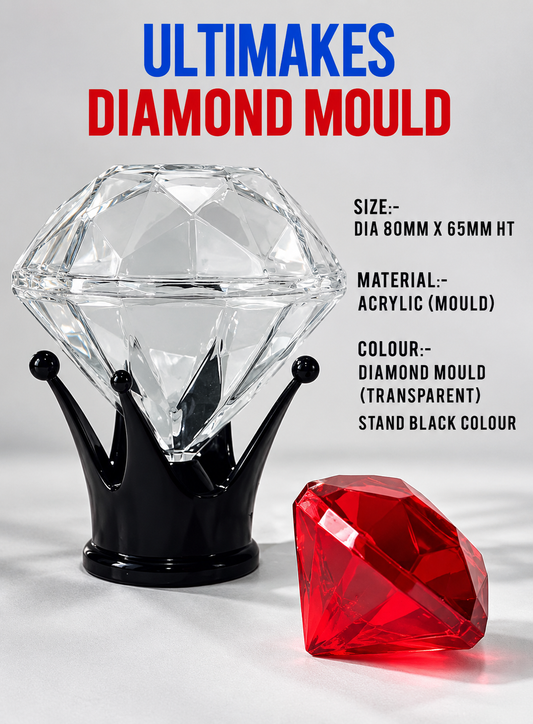Diamond Mould with Black Stand – 80mm x 65mm
