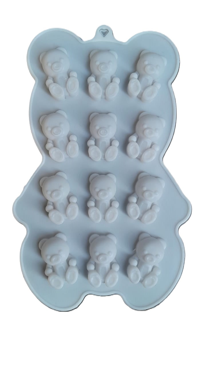 Teddy bear Silicon Mould 12 Cavity