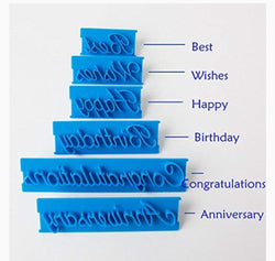 6Pcs Letter Fondant cutter