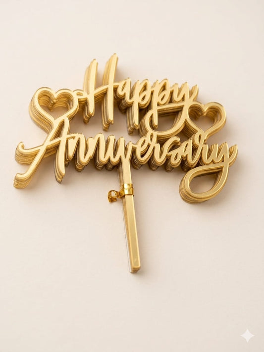 Happy Anniversary Acrylic Topper Pack of 10