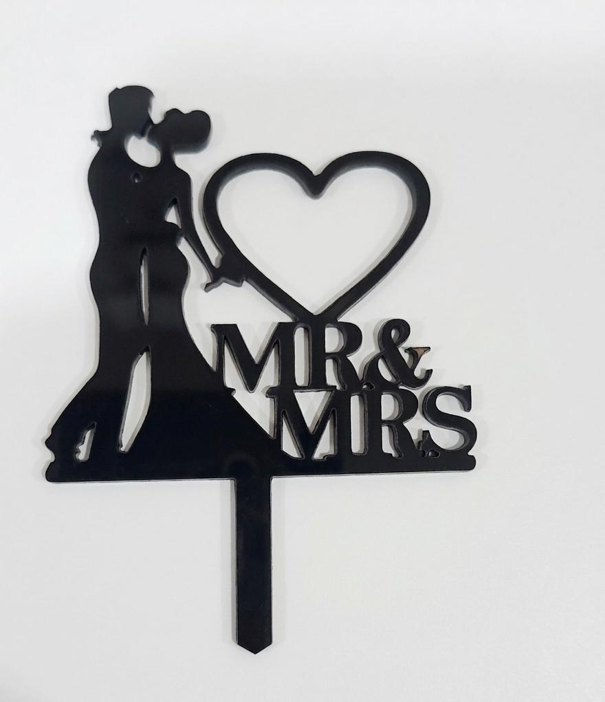 Mr & Mrs Couple topper pack of 5 size -3 inch