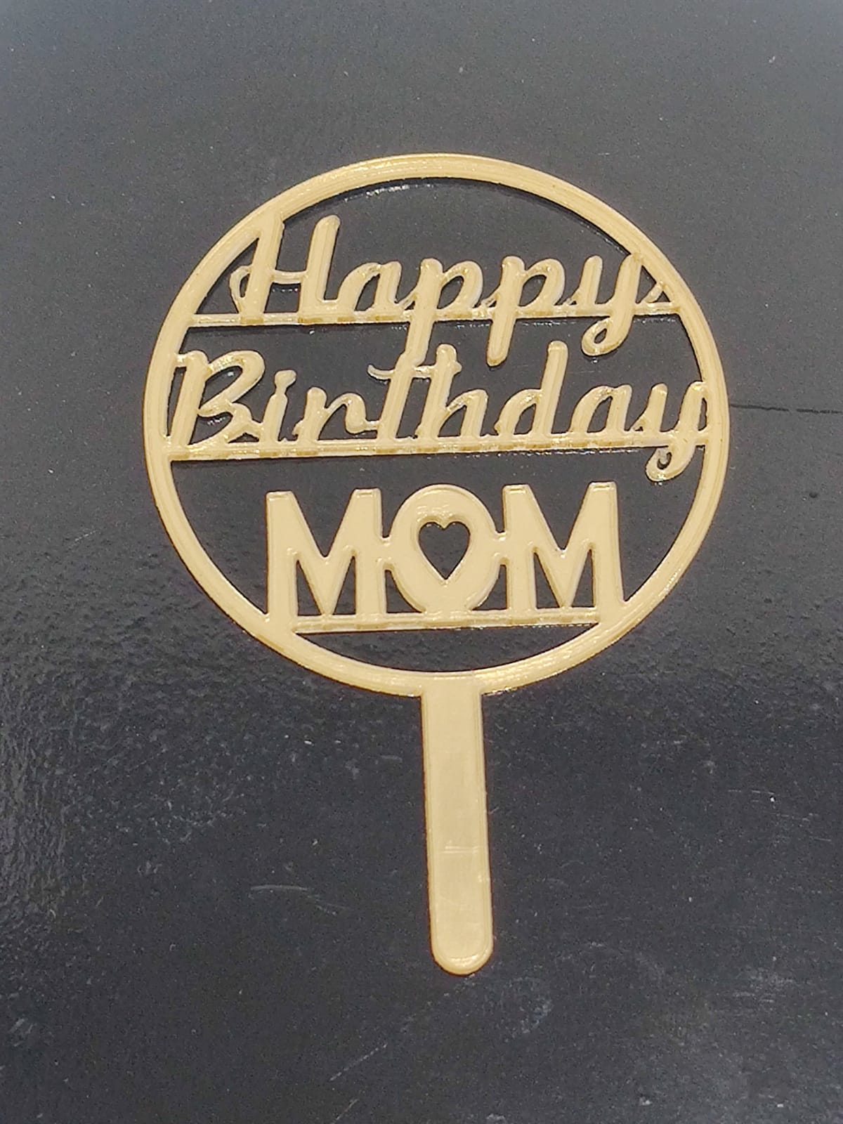 Happy Birthday Mom Topper  Pack of 5 size - 3 inch