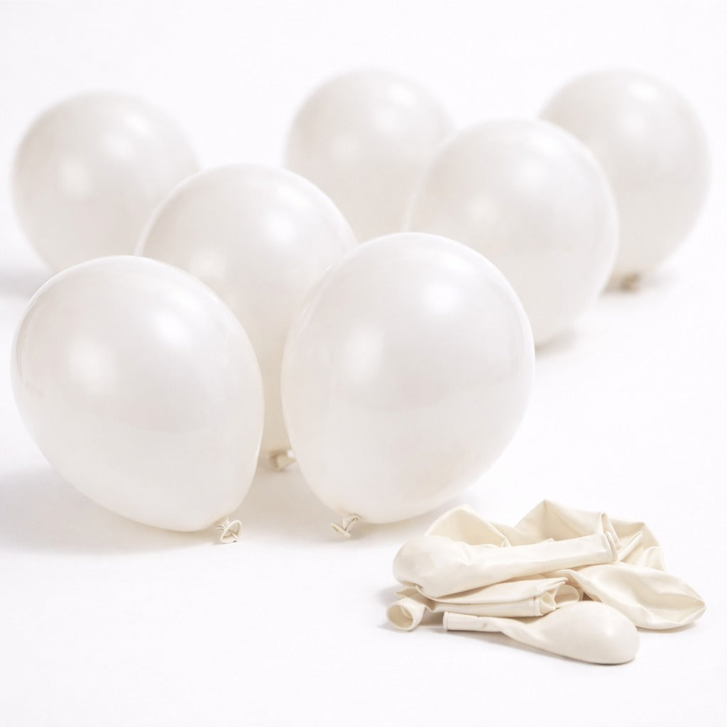 White metallic Balloons (Pack Of 50)