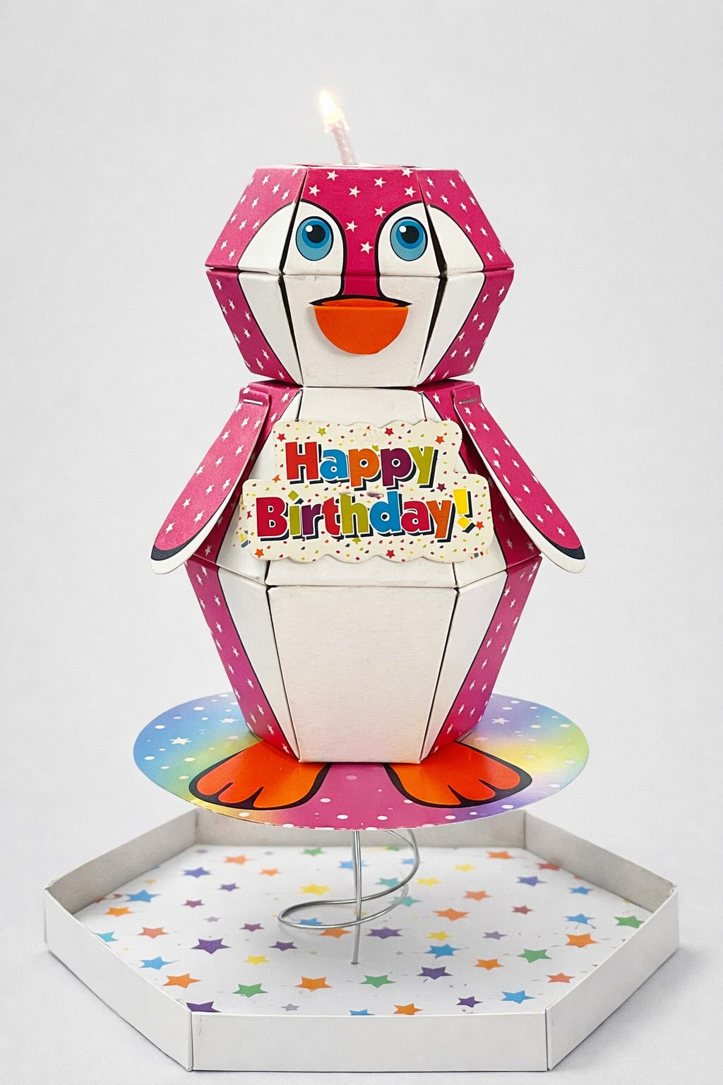 Popup Cake topper Pink candle