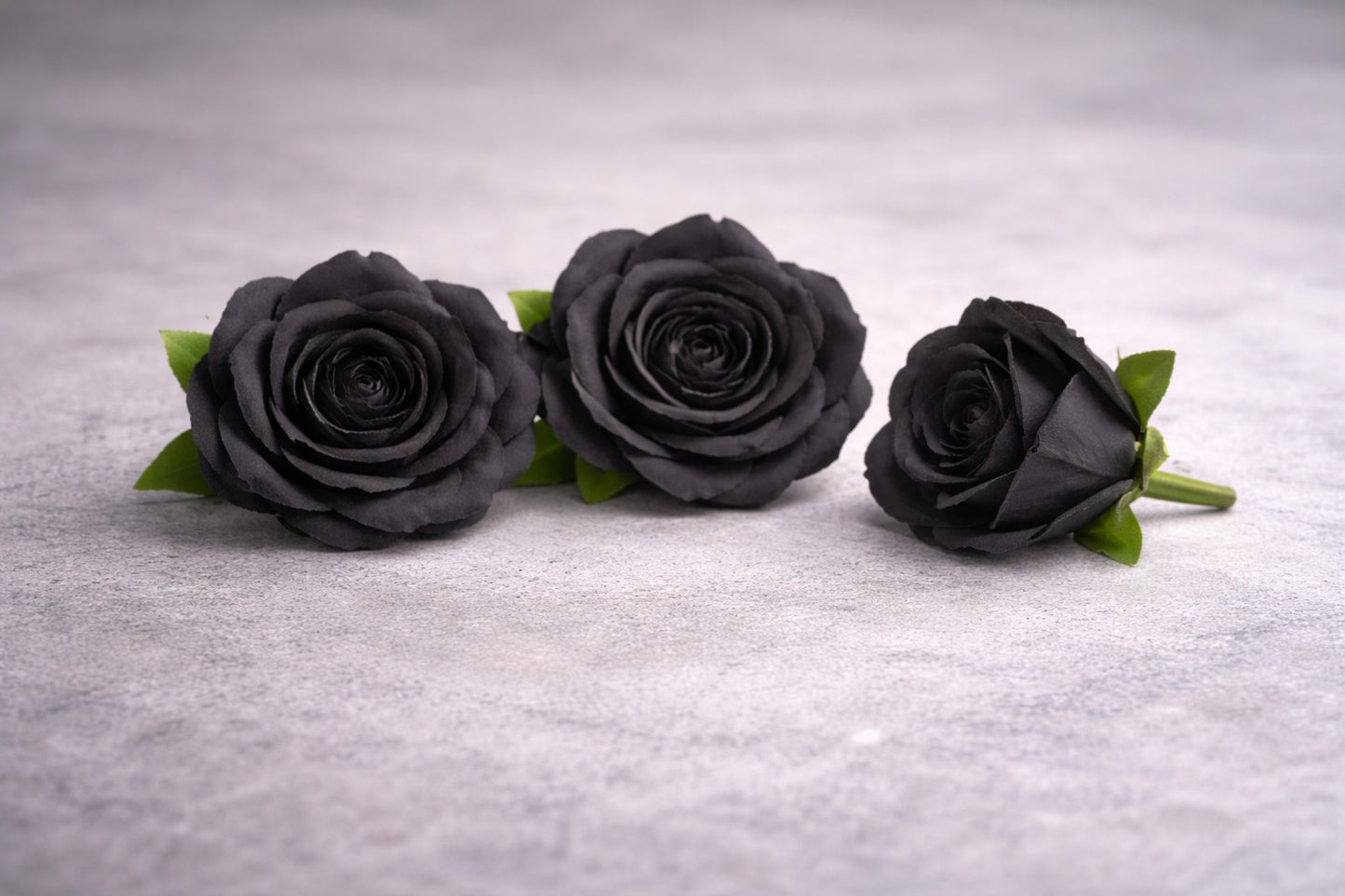 Korean Black Artificial Rose Flower Pack of 3