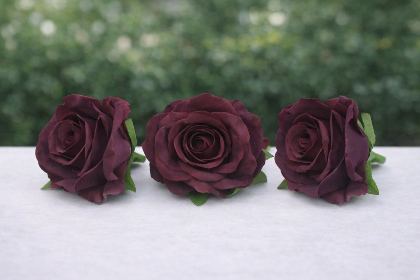 Korean Wine Artificial Rose Flower Pack of 3
