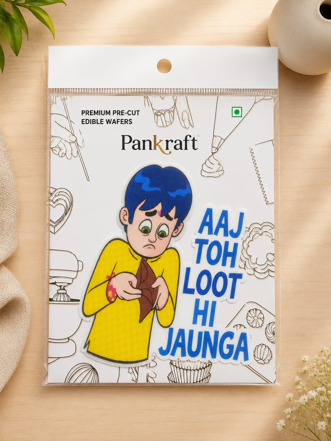 anKraft Aaj Toh Loot Hi Jaunga Rakhi Edible Wafer