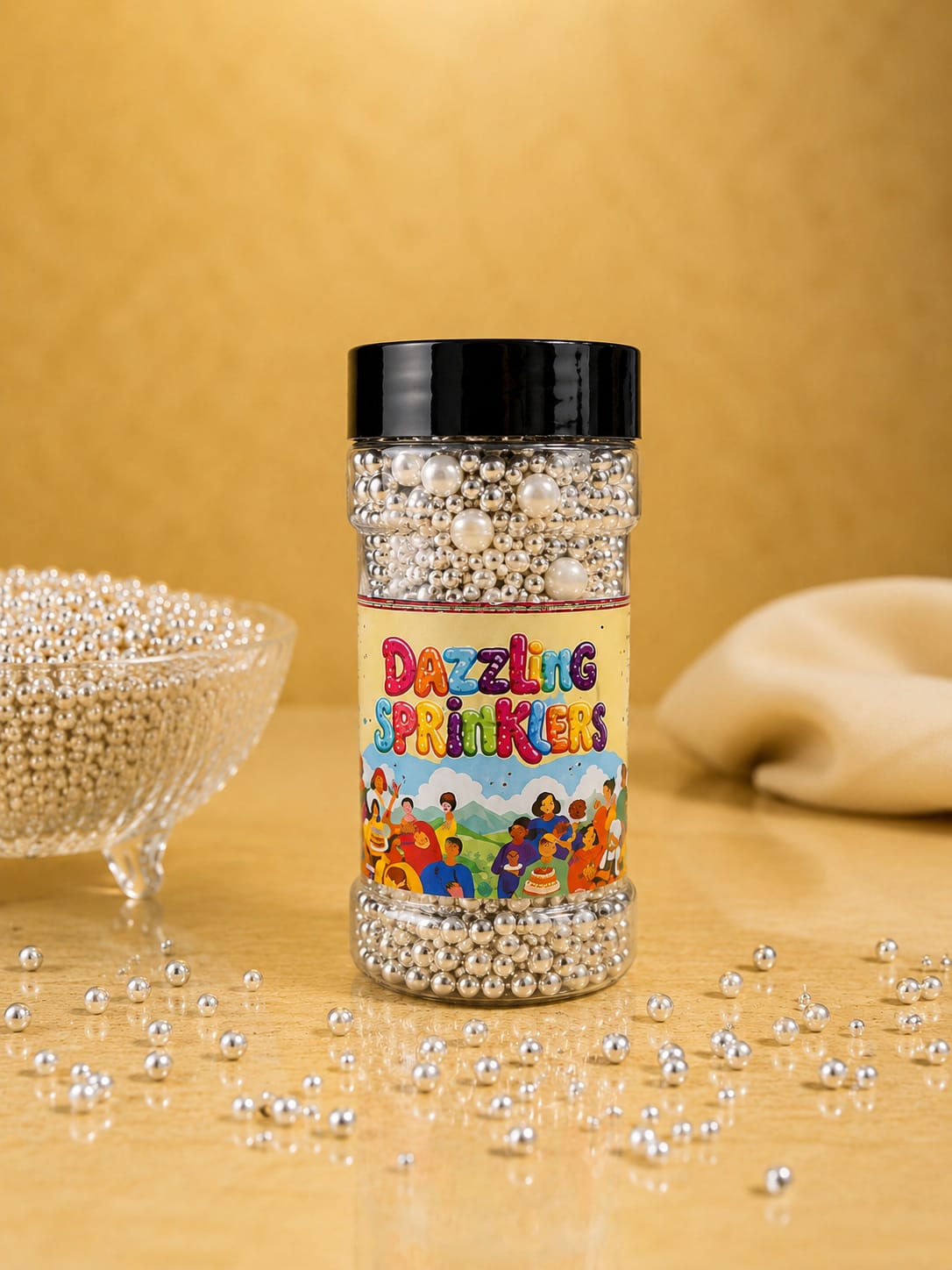 Pankraft Premium Silver Mix Dazzling Sprinkles 100gm
