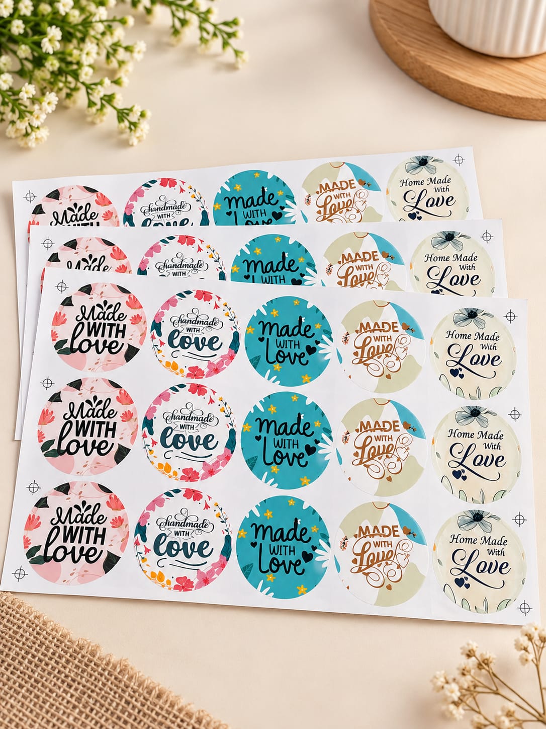 Made With Love Sticker (10 Sticker In 1 Sheet)