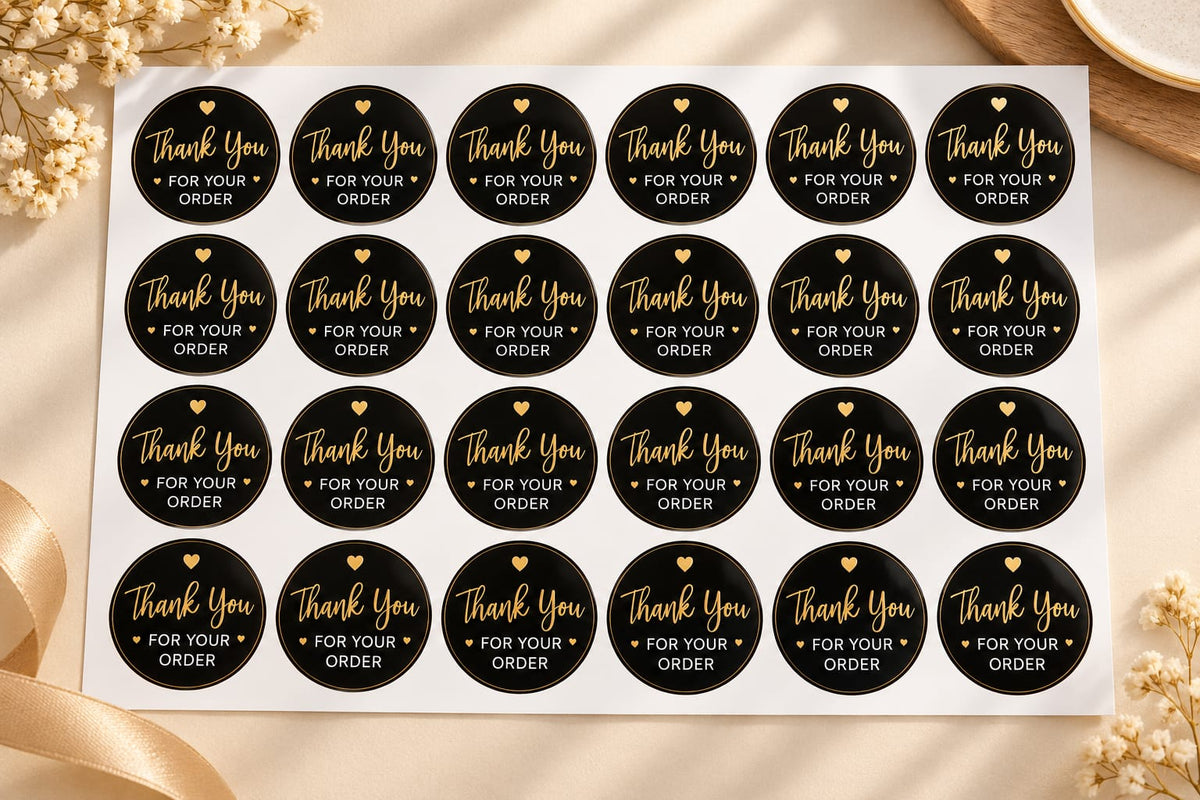 Thank You Sticker For your Order (24 sticker in 1 sheet)