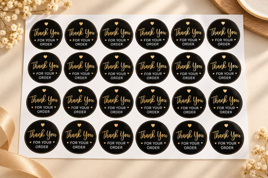 Thank You Sticker For your Order (24 sticker in 1 sheet)