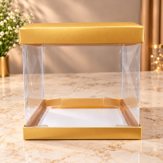 Pull Me Up Golden Cake Box Size- 10*10*10 Inch