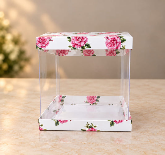 Pull Me Up Floral Cake Box Size- 8*8*8 Inch