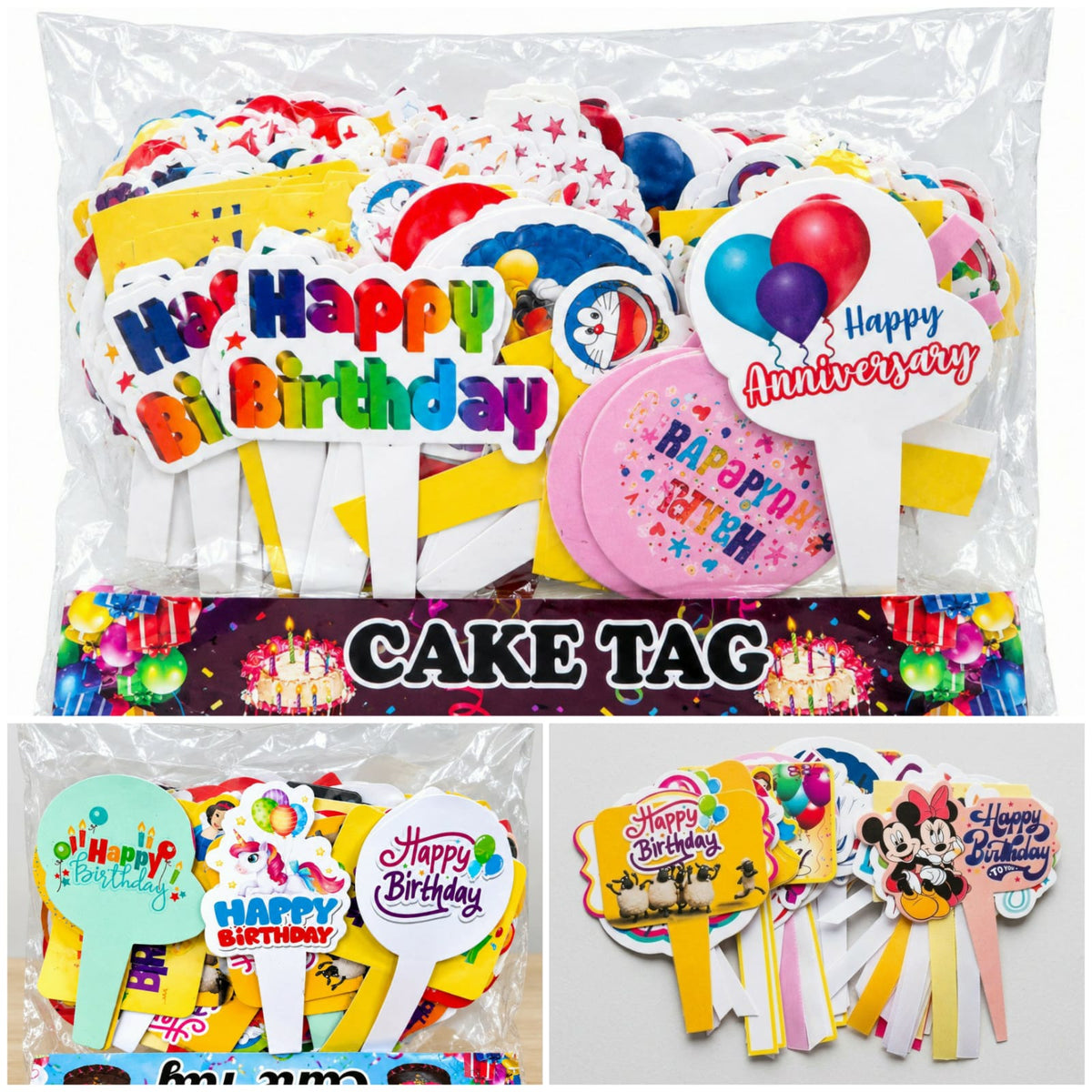 Happy Birthday Paper Tag Pack Of 50 Random Design