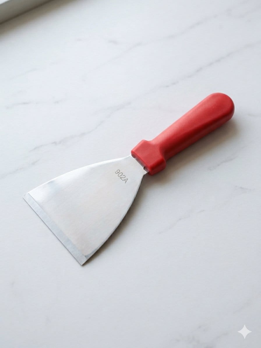 Stainless Steel Scraper with Handle Size 4 Inch (Random Colour)