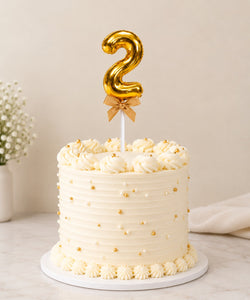 Premium 2 Number Topper With Bow Size 21cm